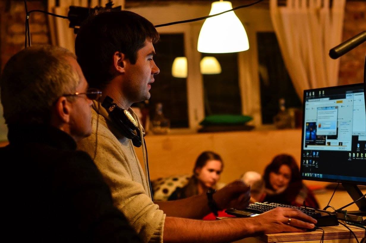 Demo Day at The Yellow Door, Moscow, 2015 - with Igor Tsalon.