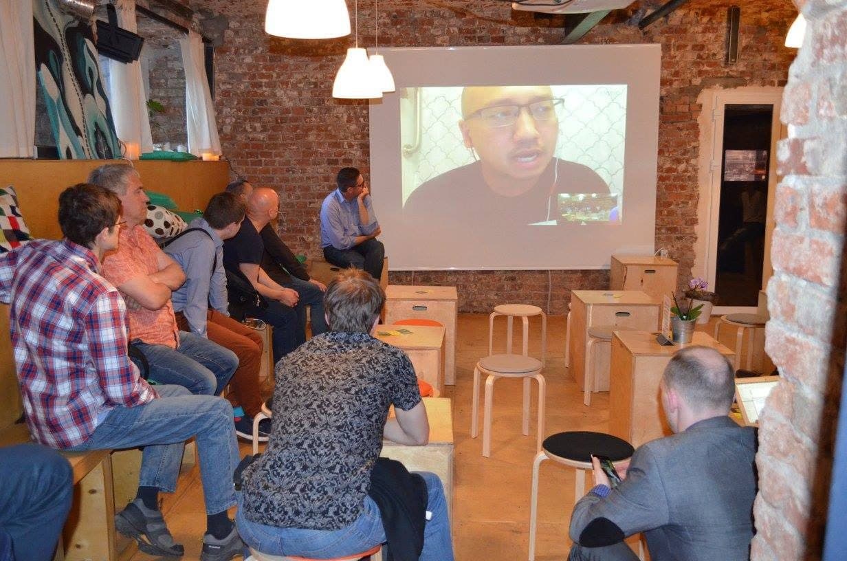 Founders Coffee at The Yellow Door, Moscow, 2016 - with Eugene Lee.
