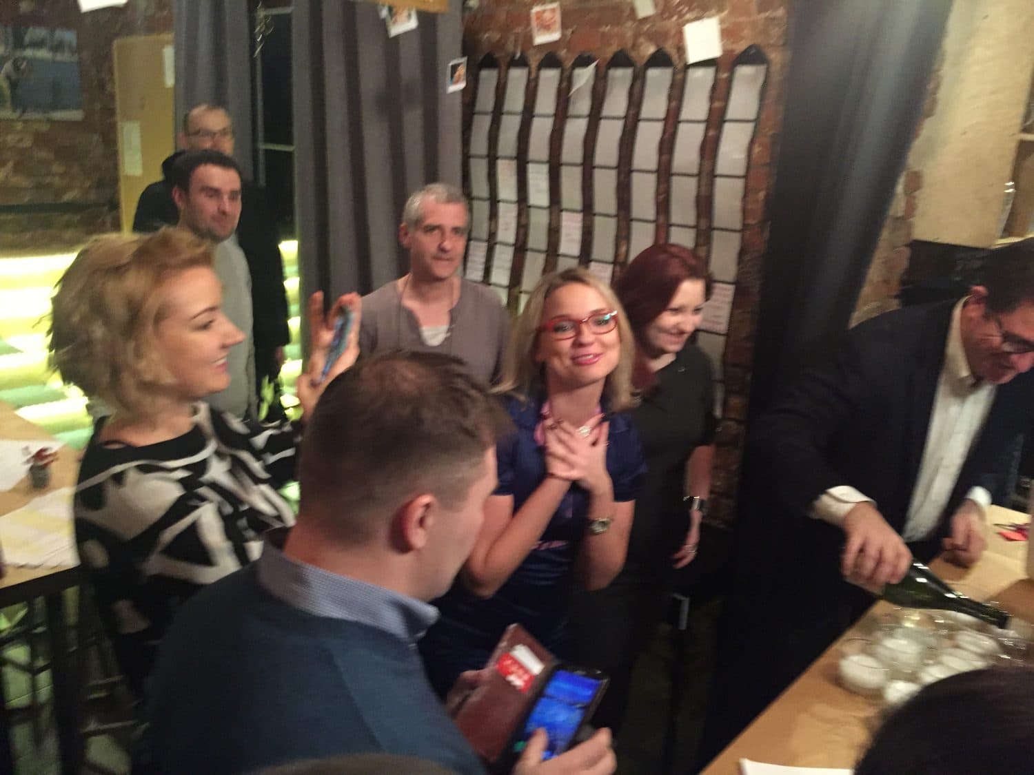 Opening Night at The Yellow Door, Moscow, 2016 - with Esther Dyson.