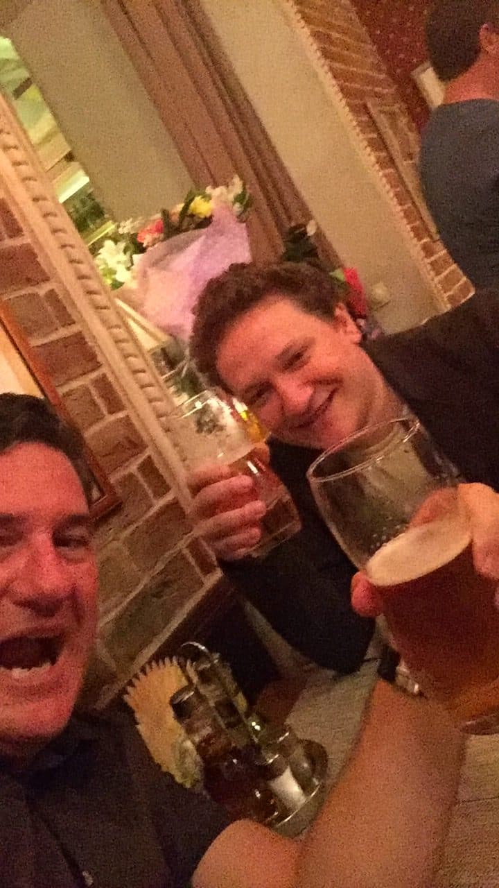 At the Yellow Door at The Yellow Door, Moscow, 2018 - with Kirill.