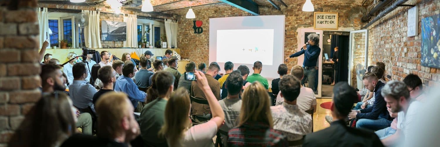 Demo Day at The Yellow Door, Moscow, 2019.