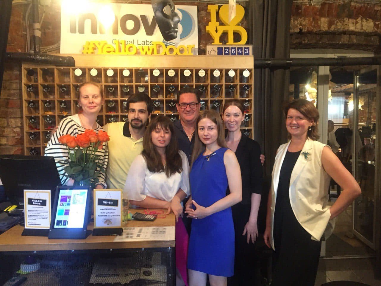 The Team at The Yellow Door, Moscow, 2019.