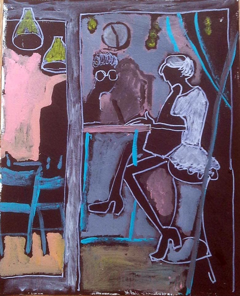 Yulia Tretyakova - Yellow Door sketch