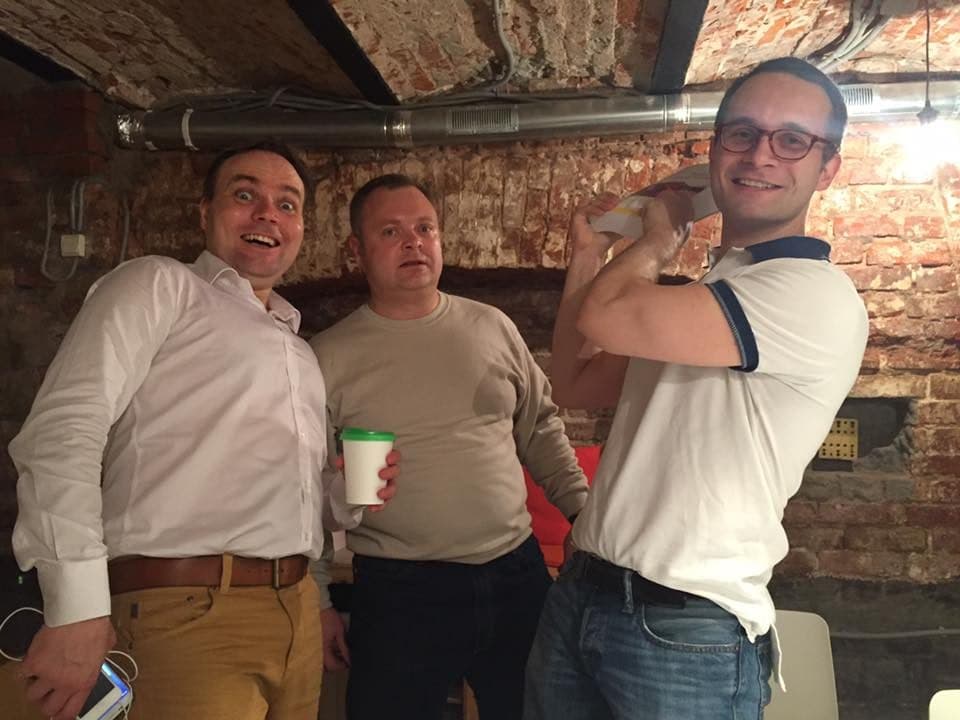 At the Yellow Door at The Yellow Door, Moscow, 2016 - with Popov, Khanykov, Preobrazhensky.