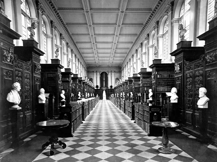 Reading room: Cambridge · the Wren Library, Trinity College · 1865