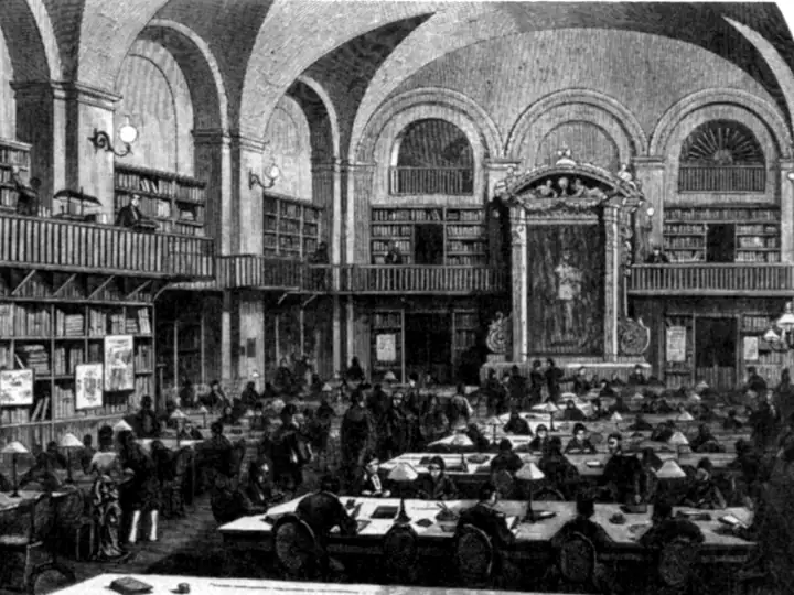 Reading room: Saint Petersburg · Imperial Public Library · 1881