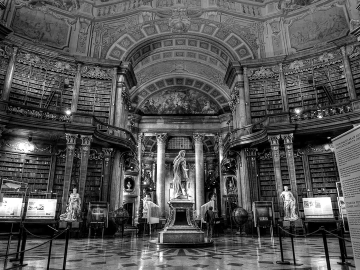 Reading room: Vienna · Austrian National Library, the State Hall